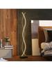 LED Floor Lamp Dimmable 144 cm Standing Lamp with Foot Switch Black