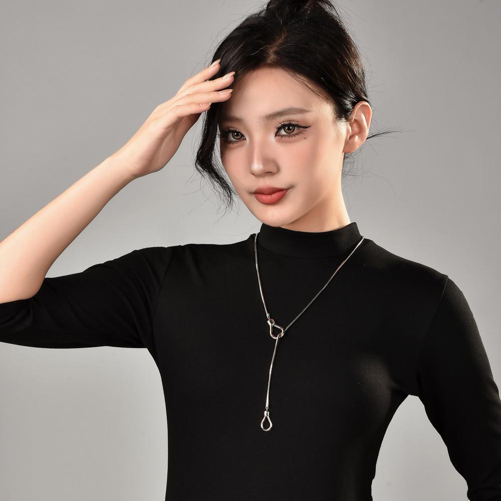 Ювелирные изделия Геометричные Трендовые Для Женщин С Длинной Змеевидной Цепочкой Изготовлены Из Высококачественной Титановой Стали Идеально Подходят Для Нарядов Сезонные