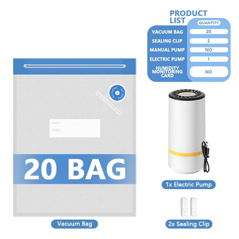 3D Printer Filament Vacuum Bag with USB Rechargeable Electric Air Pump, Vacuum Sealing for PLA ABS PETG Filament Storage