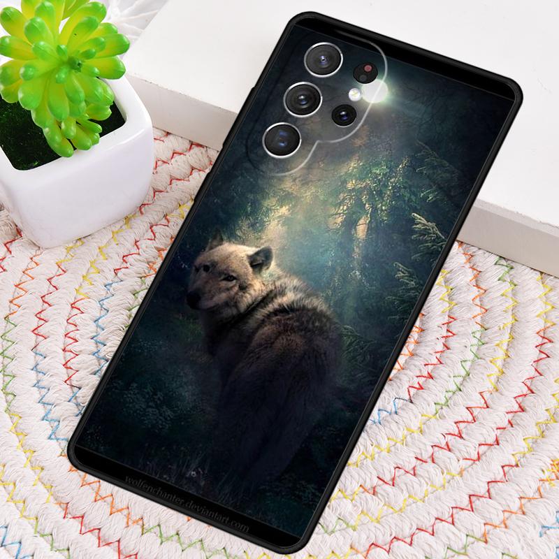 Moonlight of the Wolf Silicone Phone Case For Samsung Galaxy note 10 pro S26 S25 S24 S23 S22 S21 Plus S25Ultra Capa Cover