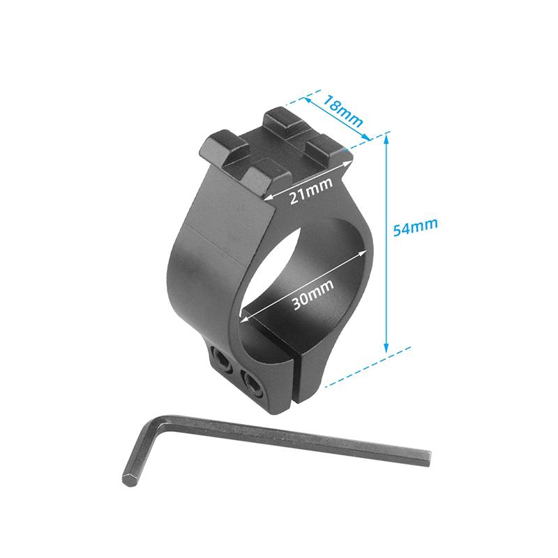 55Mm High Aluminum Alloy Fixture 21Mm Rail Flashlight Fixture Scope Tube Clamp Flashlight Accessories 30Mm Clamp Ring Fixture