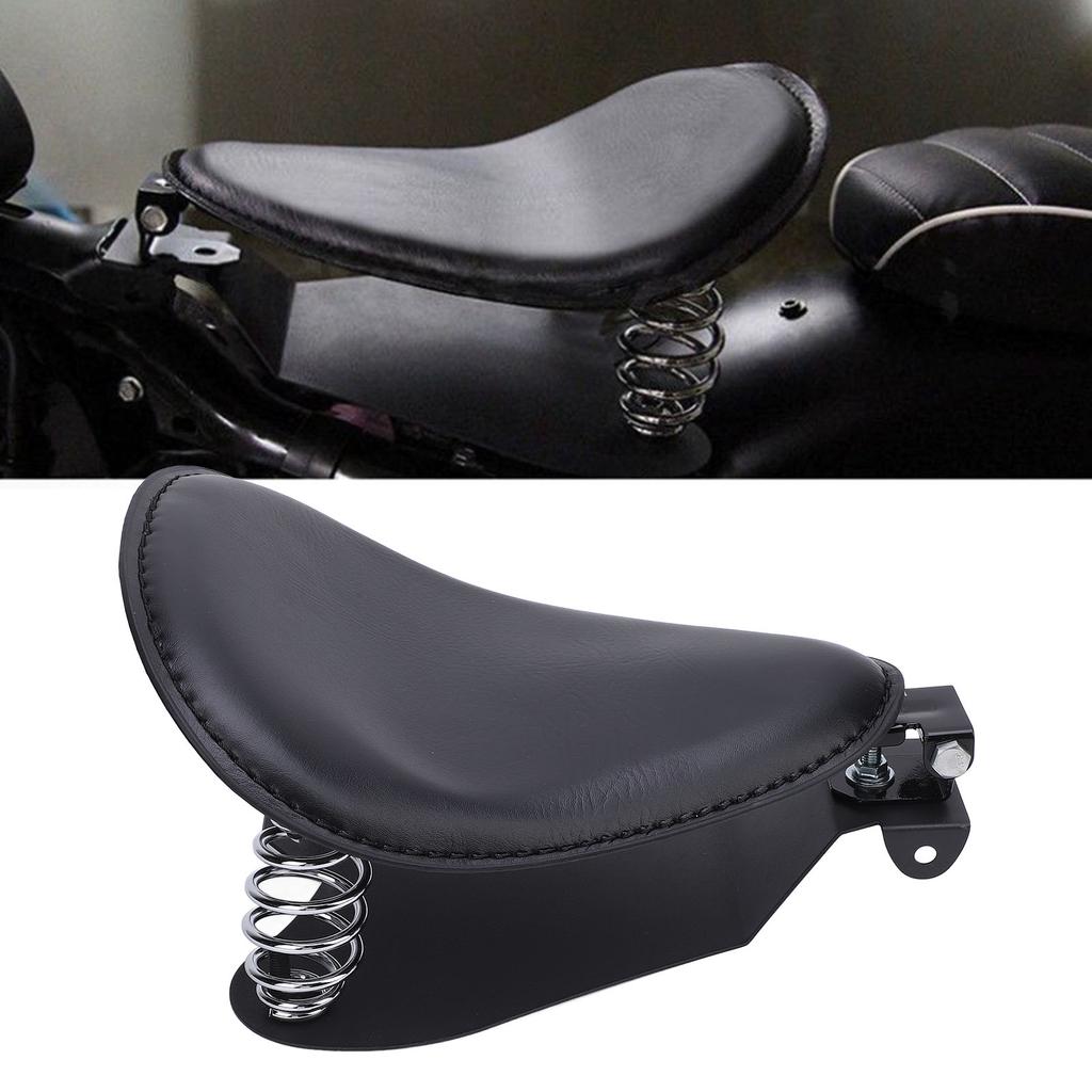 Motorcycle   Seat with Spring Bracket Kit Faux Leather Strong Support   Fit for Retro Motorcycle