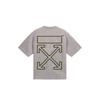 Off-White Винтажная двусторонняя футболка с вышивкой случайным стежком Уличная одежда Универсальная футболка Унисекс Футболка OFFTEGOFF052Q