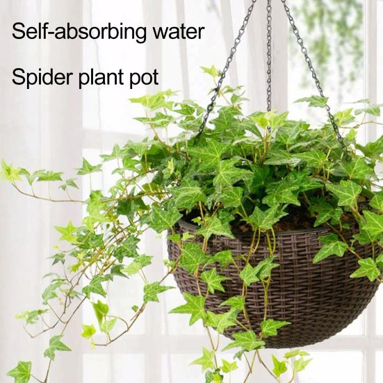 Самополивающиеся подвесные кашпо для помещений и улицы, утолщенная подвесная корзина, цветочный горшок с водой