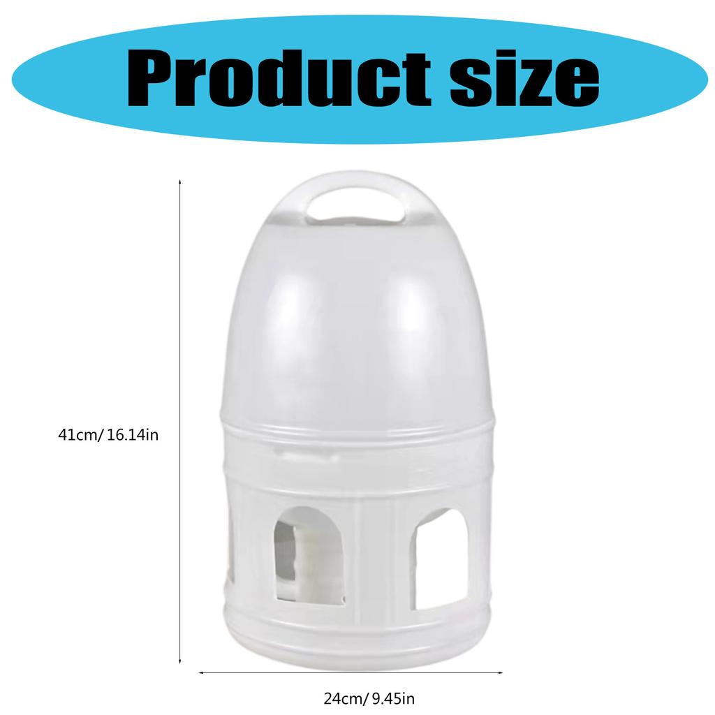 10L Large Capacity Bird Waterer Automatic Drinking Fountain for Parakeets Doves and Pigeons with Easy Refill Design
