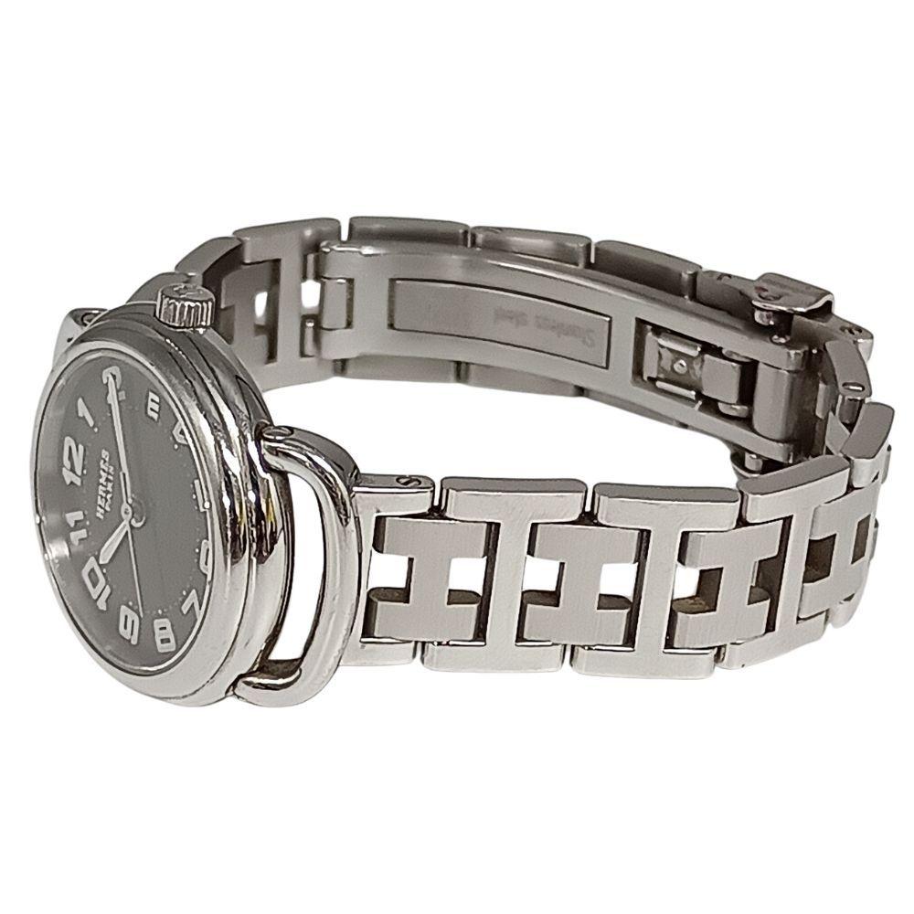 Used HERMES Pullman Date Quartz Ladies Watch Genuine / C1323
