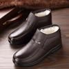 Genuine Leather Men Boots Super Warm Ankle Boots for Men Wool Snow Boots Dress Shoes Winter Shoes Men Casual Shoes