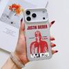 Чехол для телефона певца J-Justin B-Bieber для iPhone 17 16 15 14 13 12 11 Pro Max Air Матовый Лазерный Аврора Ударопрочный Funda