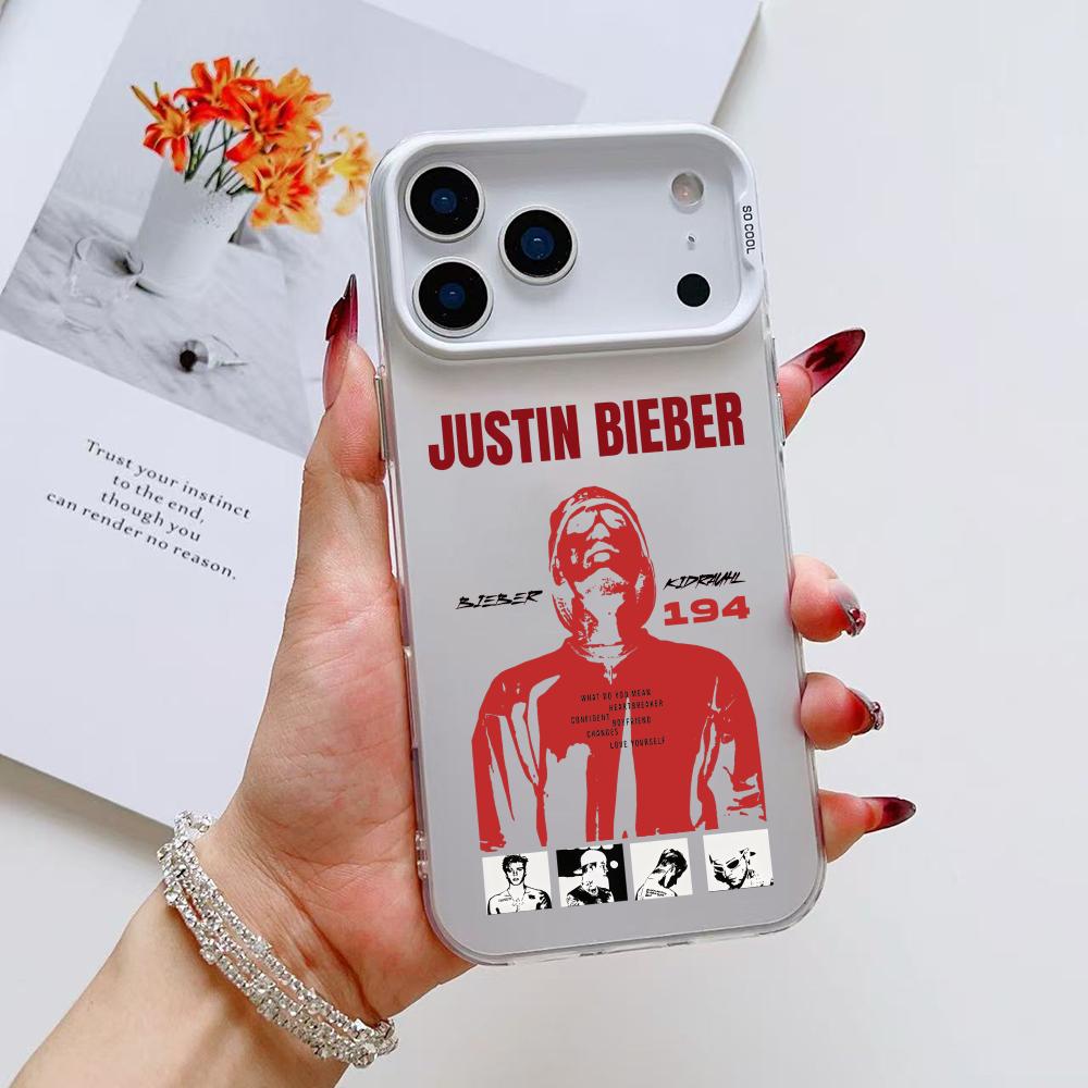 Чехол для телефона певца J-Justin B-Bieber для iPhone 17 16 15 14 13 12 11 Pro Max Air Матовый Лазерный Аврора Ударопрочный Funda
