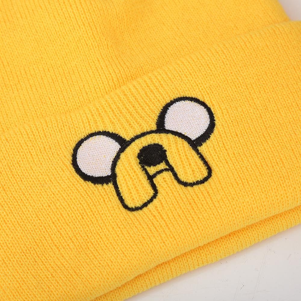 Милая корейская вязаная шапка с вышивкой в виде мультяшного персонажа - Универсальный, забавный аксессуар для холодной погоды