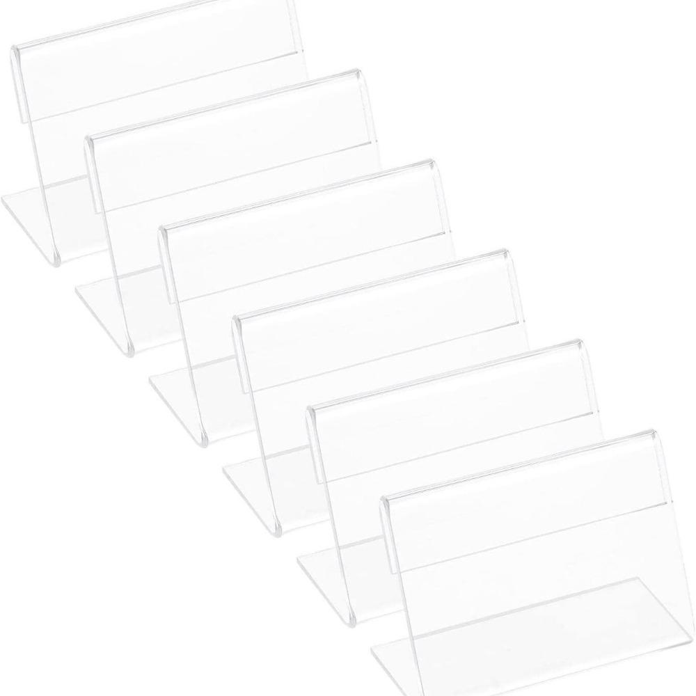 10Pcs L Shape Price Tag Clip Stand Acrylic Card Holder New Small Label Holder