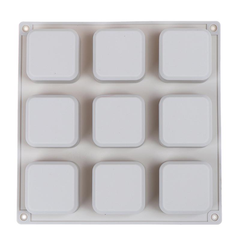 9-ти полостные квадратные силиконовые формы для мыла мыловарение своими руками мыловарение шоколадная форма