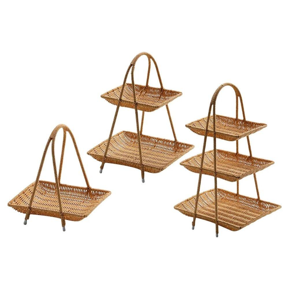 Square Snack Rack Plastic Dried Fruit Tray New Chinese Style Fruit Storage Tray Party Celebration