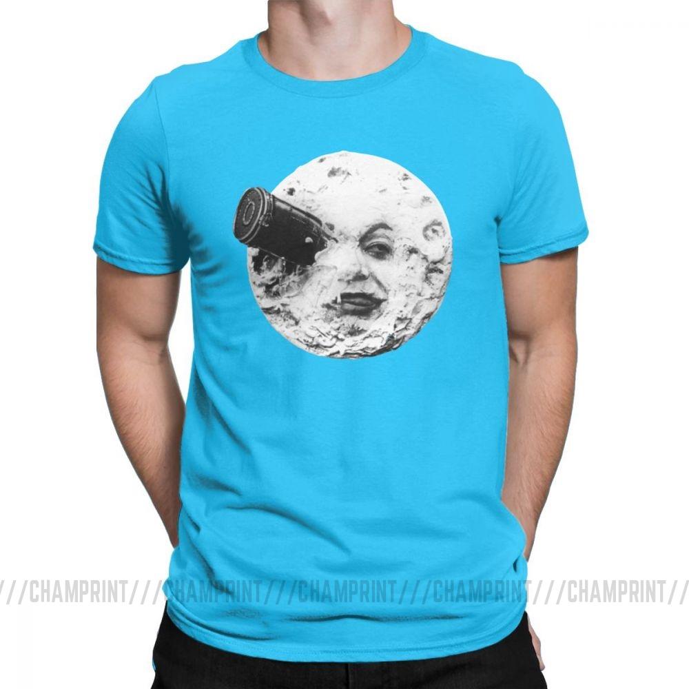 Moon T Shirts For Men Georges Melies Twin Party Tops Short Sleeve Vintage T Shirts