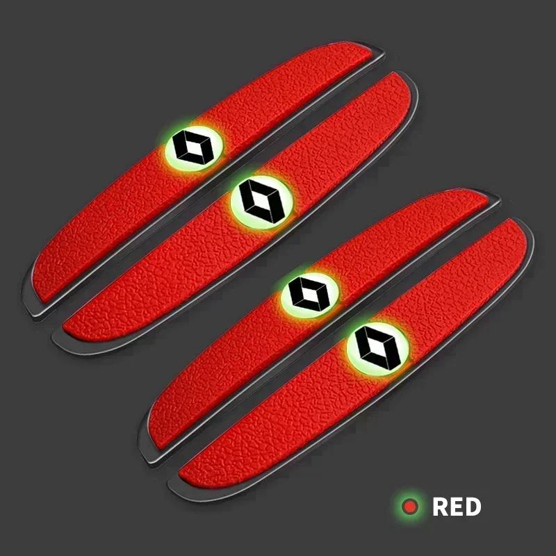 2026 Hot For Renault Interior Stickers 4Pcs Car Door Bumper Anti-collision Rubber Stickers For Renault Clio Koleos 2 3 Megane Es