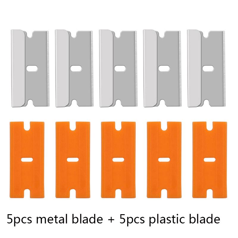 Лезвие для удаления клея, скребок для стекла духовки, скребок для бритвы, пластиковая ручка, скребок для бритвы, шпатель, инструмент для автомобильной пленки, лезвие для чистки окон, скребок