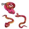 3D Printed Snake Figurine Movable Joints Snake Figure Articulated Animal Model Toy Home Office Bookshelf Desktop Decoration Ornament