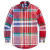 Polo Classic Fit Oxford Plaid Shirt Men Shirts Red 710813021-013