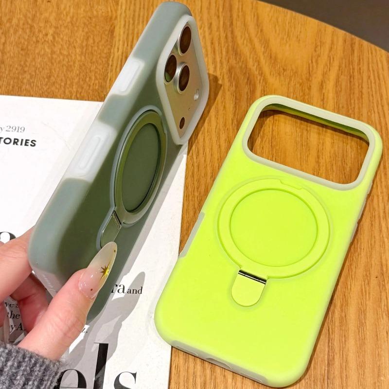 Силиконовый чехол-подставка Jelly Neon для Magsafe для iPhone 17 16 15 14 13 Pro Max, держатель для беспроводной зарядки, противоударная крышка