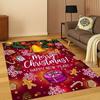 Коврики на рождественскую тематику с рисунком оленей и Санта-Клауса, противоскользящий коврик для пола для гостиной, фестивальный домашний декор, полиэстеровый ковер