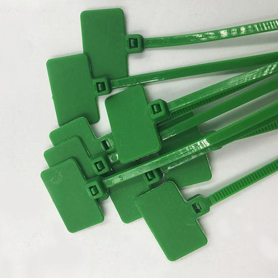 100 Pcs Nylon Marker Cable Zip Ties Self-Locking Zip Tags with Write On Cord Label for Electronics Network Ethernet Wire Organization