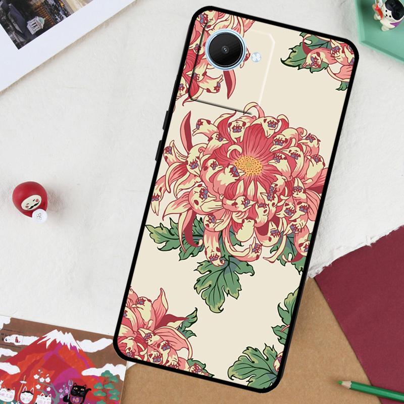 Чехол Chrysanthemum Для Realme 14 Pro Plus 13 10 11 12 GT 6 5 6T GT7 Pro C61 C55 C53 C51 C21Y C25S C67 C75