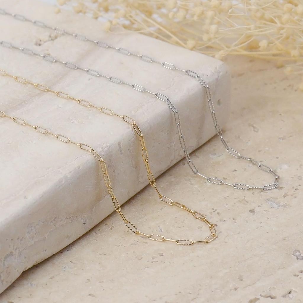 Gold Chain Necklace 18K K18 Fantasia Wave Width Maximum 45cm Length Adjustable [Lara Christie] 1.2mm Approx. 1.4g Lc97-0010