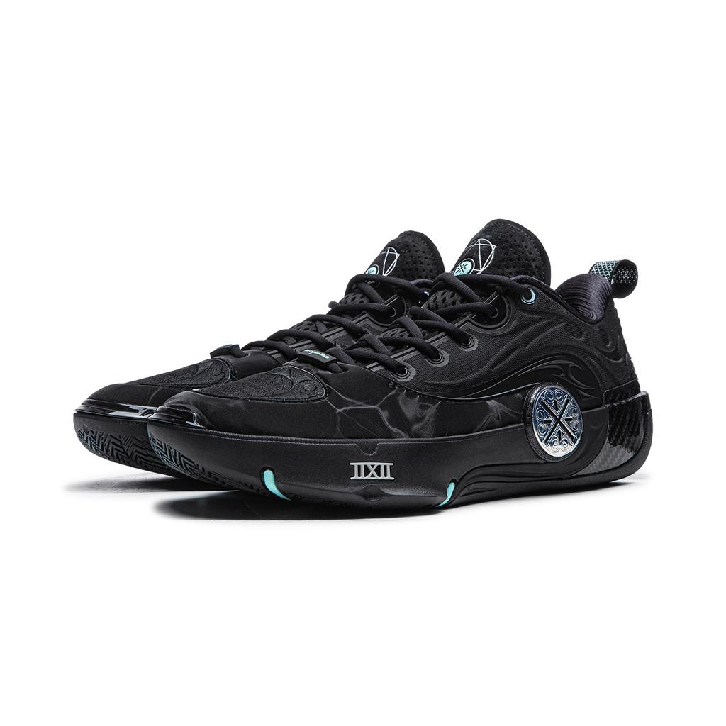 Li Ning WOW12 Амортизация Нескользящие Износостойкие Дышащие Упругий Захват Низкие Баскетбольные Кроссовки Мужские Черные ABAV085-15