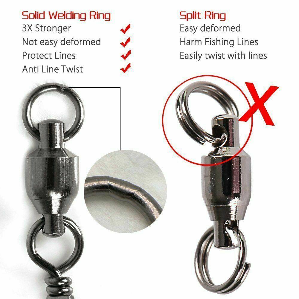 Fishing Line Connector Fishing Accessories Ball Bearing Fishing Swivels Coastlock Snap Connector