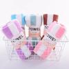 Утолщенное банное полотенце из кораллового флиса: Не линяет, Быстро сохнет, Водопоглощающее с цветными полосками