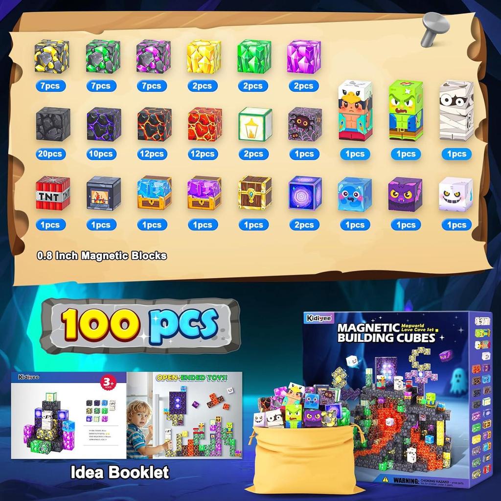 Магнитный куб-головоломка Cross MC Minecraft: Образовательные магнитные кубики для детей