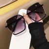Women Outdoors Square Sunglasses for Men Oversized White Tea Original Brand Design Sun Glasses Female Shades Travel Sunshade