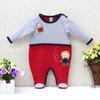 Новорожденные дети мальчики девочки хлопковая одежда комплект с длинными рукавами комбинезон комплект спортивная одежда застежка-кнопка комбинезон теплая одежда