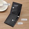 Мужской кошелек из искусственной кожи, однотонный, держатель для кредитных карт с несколькими карманами