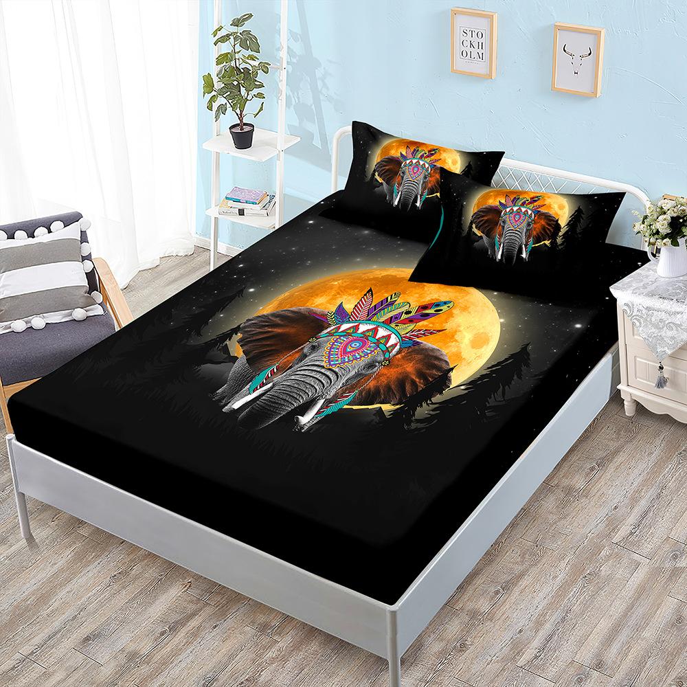 Three-Piece Mattress, Bedspread Animal Chameleon Bedding, Mattress Protective Cover