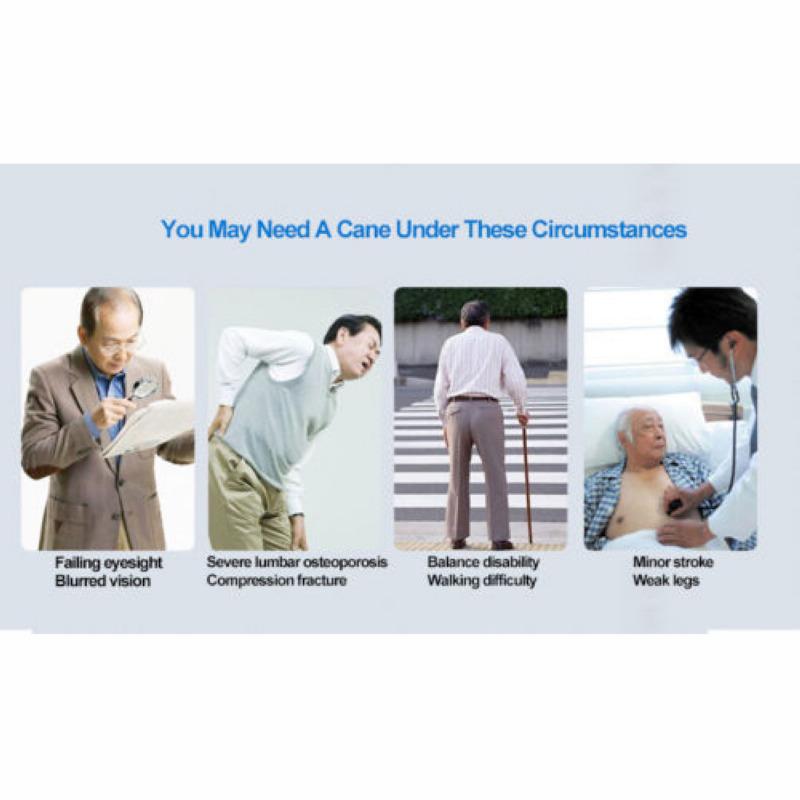 Portable Aluminium Walking Stick Folding Tripod Stool Travel Cane Chair Seat