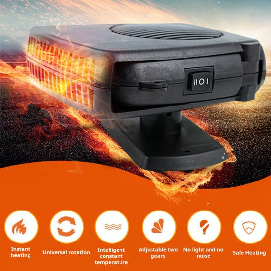 Автомобильный обогреватель вентилятор 12В 24В 200Вт двойной функции размораживатель запотевания охладитель сушилка вентилятор горячего холодного воздуха быстрый нагрев автоматический удалитель инея с лобового стекла