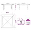Gazebo without Side Walls 4 x 4 m Light Gray and Anthracite