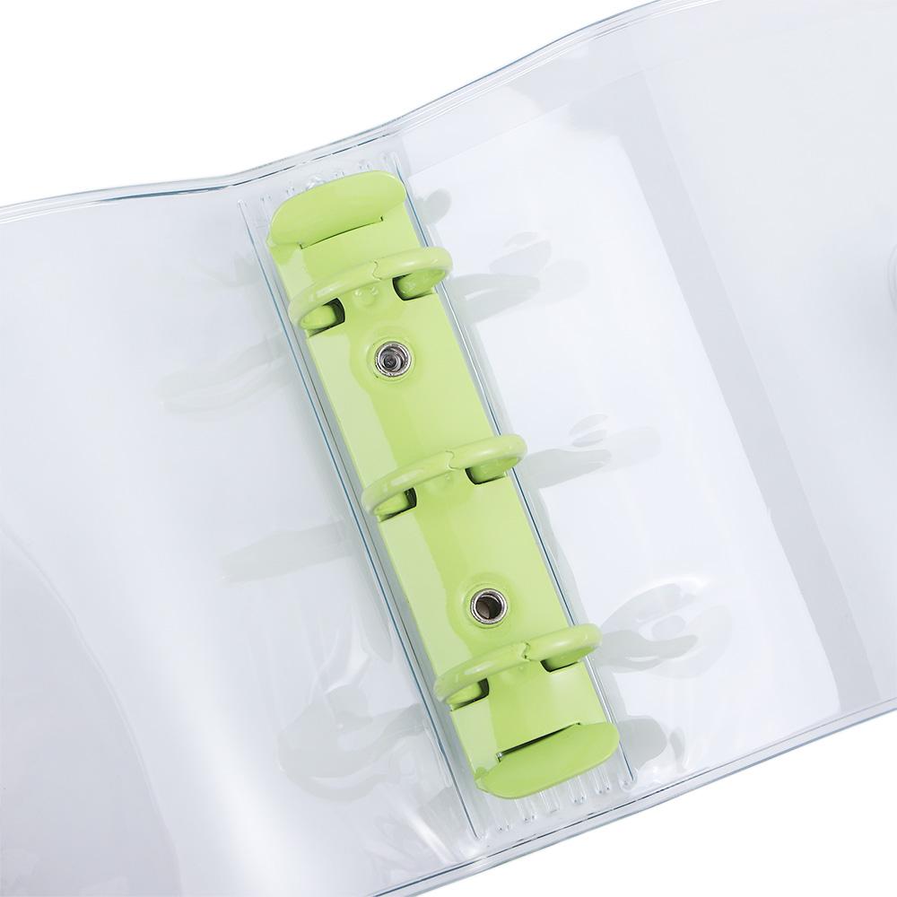 Прозрачный альбом для фотографий на кольцах, обложка для блокнота, органайзер для карточек, 3-кольцевой зажим