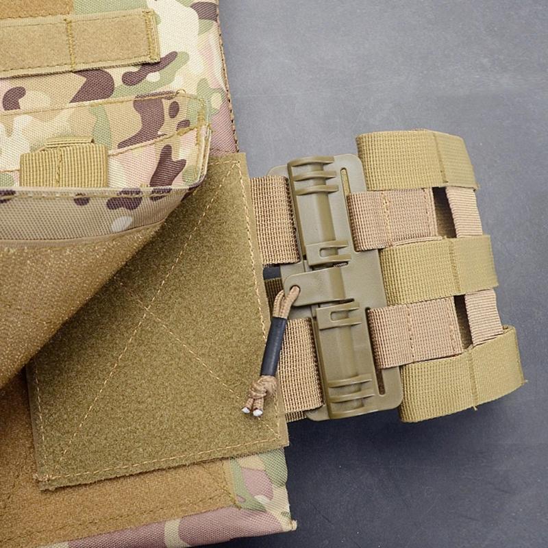 Комплект пряжек быстрого сброса для бокового ремня Molle, одноточечное быстроразъемное крепление Molle с боковой загрузкой, с петлей и крючком