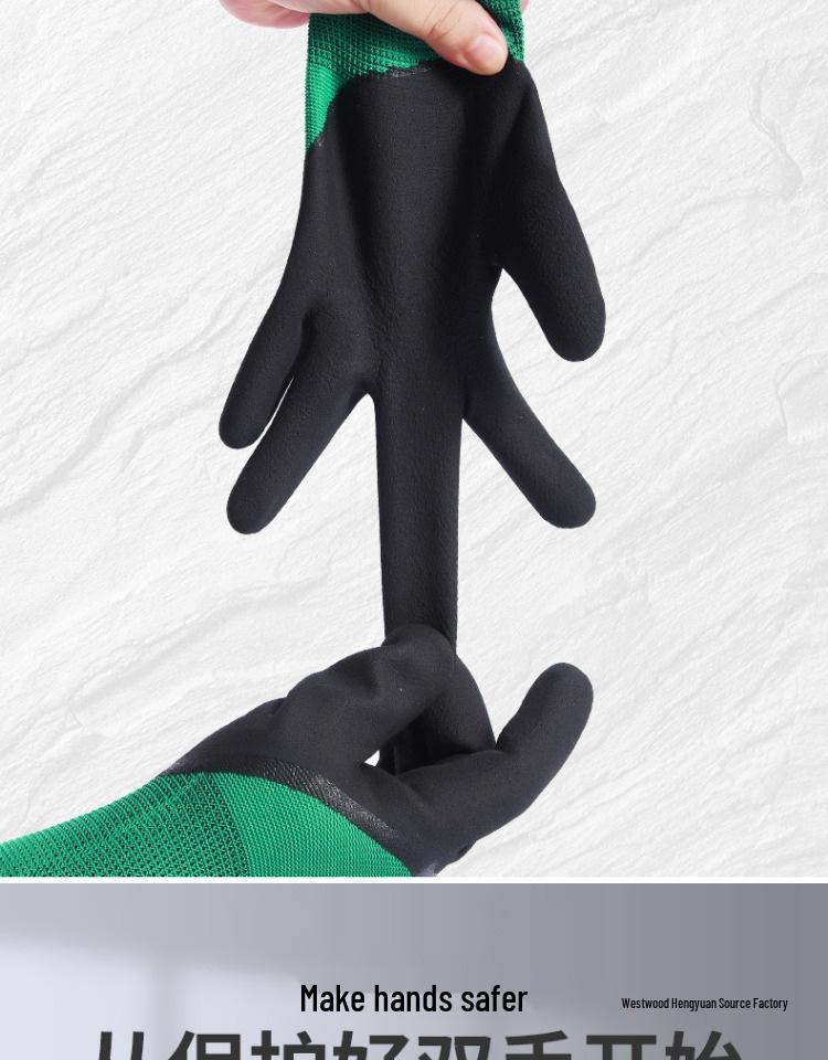 Durian Peeling Gloves: Waterproof, Anti-Cut, Anti-Stab, Non-Slip, Thickened Rubber Coating.