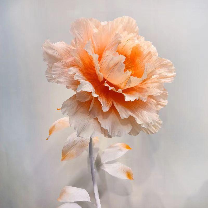 10 Pcs Crepe Paper Petals Artificial Peony Flower DIY Handmade Wedding Decor Paper Flowers Birthday Party Home Background Wall