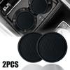 2pcs Black Car Auto Cup Holder Anti Slip Insert Coasters Pads Interior Accessories For Most Cups Accessories