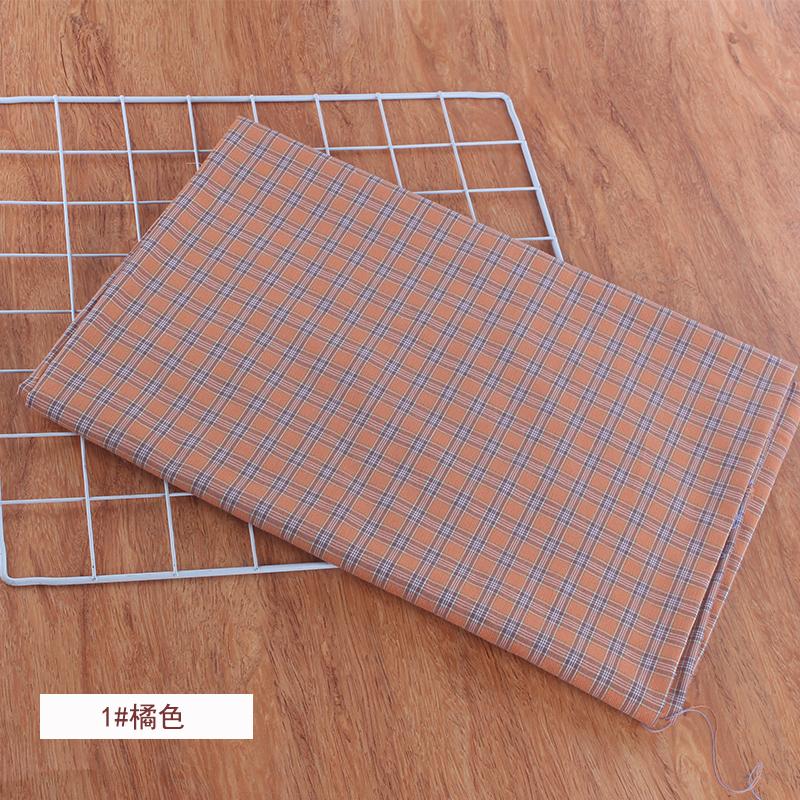 100% Хлопок Мелкая Клетка Ткань на Метр для Юбок Одежды Наволочек Шитье Дышащая Плательная Ткань Розовый Желтый Гипоаллергенный