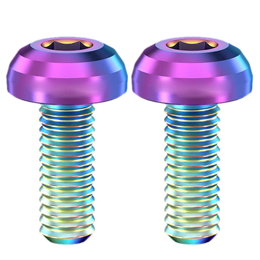 2 шт. M5x12 мм болты для крепления флягодержателя для воды, титановые сплавы, болты для крепления флягодержателя для велосипеда, винты с шестигранной головкой под торцевой ключ