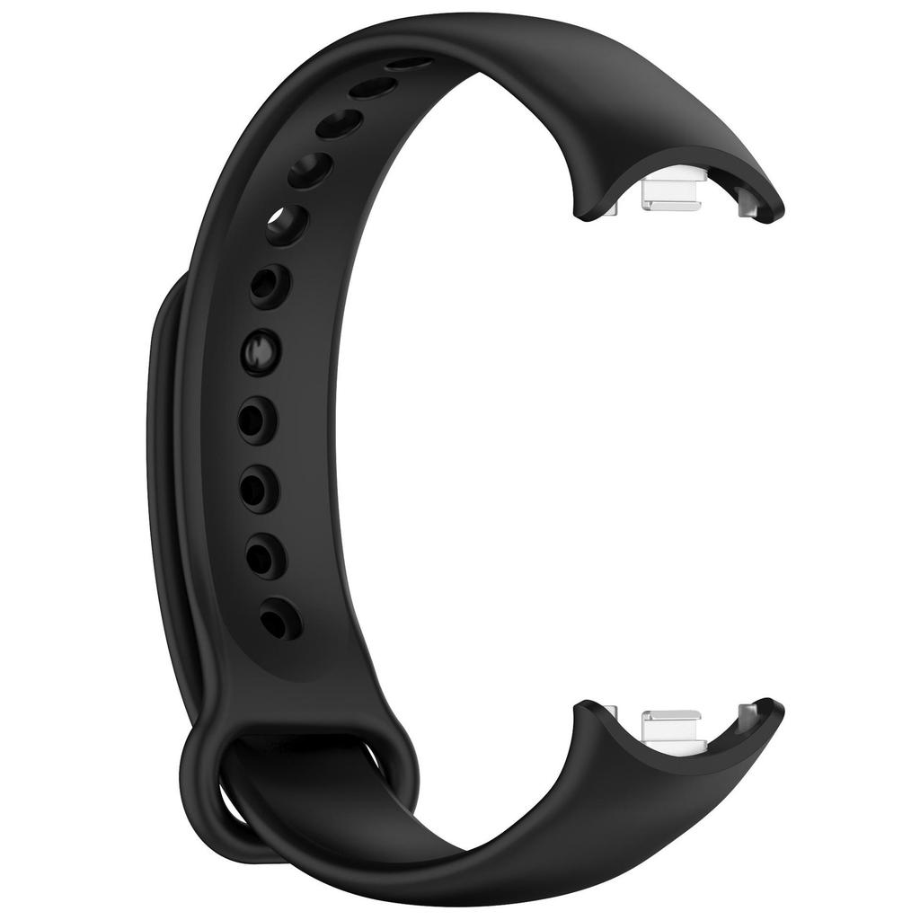 ZhiDai Металлический зернистый силиконовый браслет для Xiaomi Mi Band 8/9 - Модный сменный смарт-браслет для мужчин и женщин.