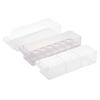 Yamazaki Jitsugyo Refrigerator Storage Case & Egg Case & Can Stocker [Set of 3] with Handle, White 5762 5764 5766