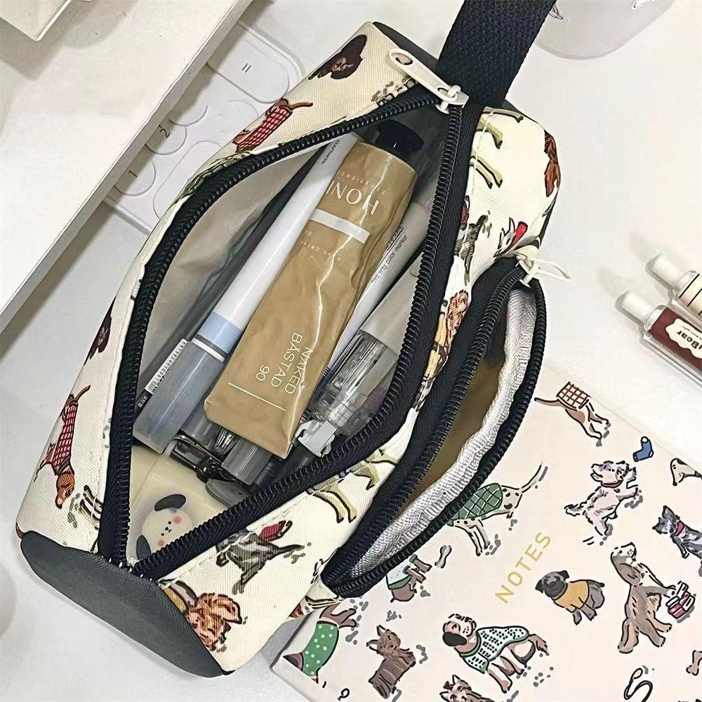 Storage Bag Pencil Case Cute Puppy Dog Pen Bag School Supplies Stationery Bag  Students Stationery