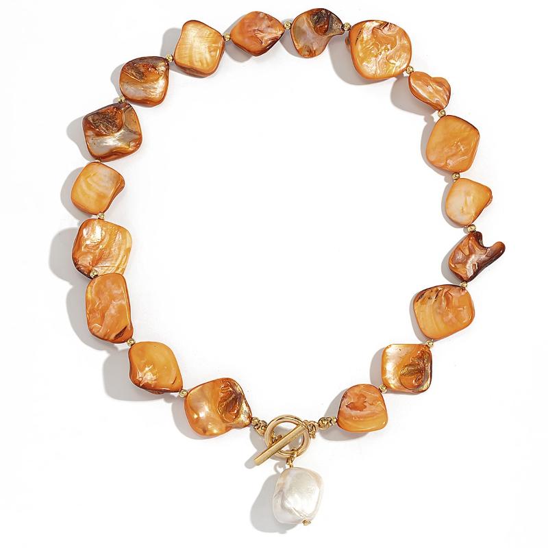 Винтажное ожерелье-подвеска в виде морской звезды из белой ракушки и раковины конха для женщин, простое, креативное, с разноцветными камнями, сплетенное вручную, пляжная бижутерия для девочек