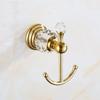 Хром/золото Кристалл и нержавеющая сталь Крючок для халата Настенный держатель для полотенец с одним винтом Аксессуары для ванной комнаты Крючок для одежды Вешалка